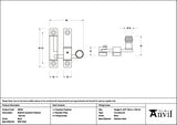 From The Anvil - Black Beehive Quadrant Fastener - Narrow