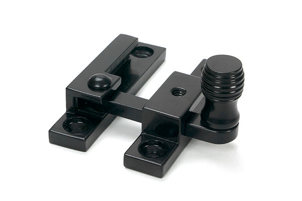 This is an image of From The Anvil - Black Beehive Quadrant Fastener - Narrow available to order from T.H. Wiggans Ironmongery in Kendal.