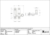 From The Anvil - Black Mushroom Quadrant Fastener - Narrow