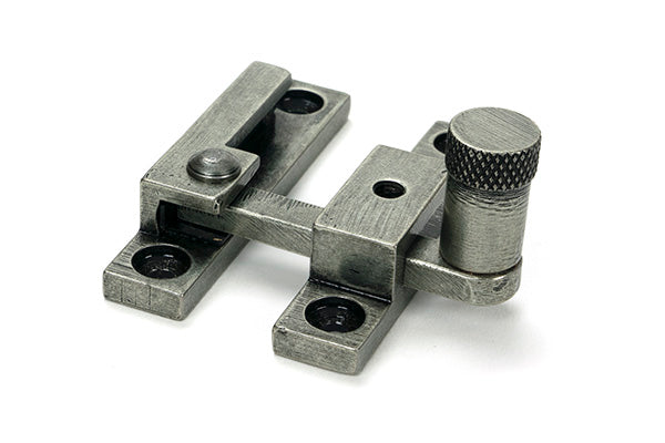 This is an image of From The Anvil - Pewter Brompton Quadrant Fastener - Narrow available to order from T.H. Wiggans Ironmongery in Kendal.