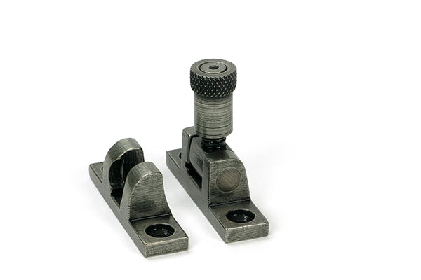 This is an image of From The Anvil - Pewter Brompton Brighton Fastener - Narrow (Square) available to order from T.H. Wiggans Ironmongery in Kendal.