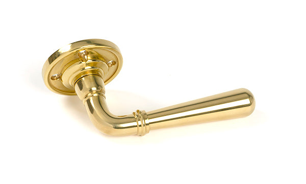 From The Anvil - Polished Brass Newbury Lever on Rose Set