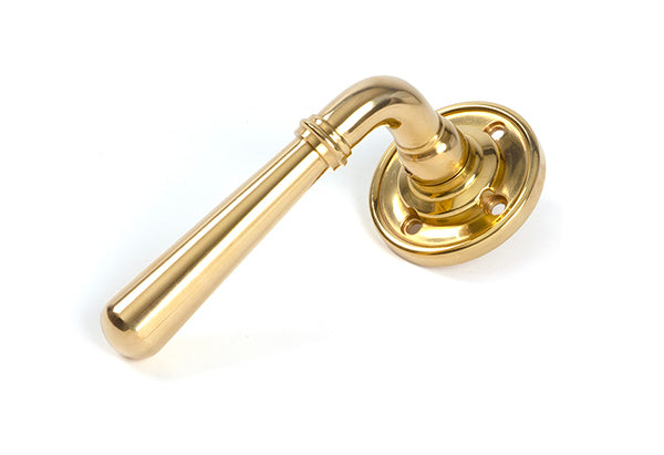 This is an image of From The Anvil - Polished Brass Newbury Lever on Rose Set available to order from T.H. Wiggans Ironmongery in Kendal.