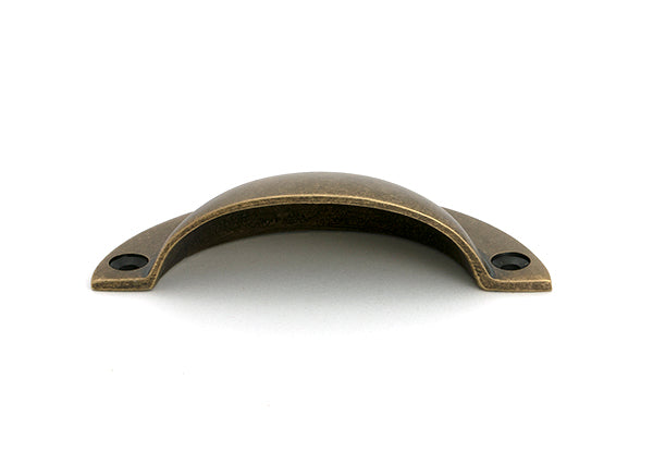 From The Anvil - Burnished Brass 4" Plain Drawer Pull