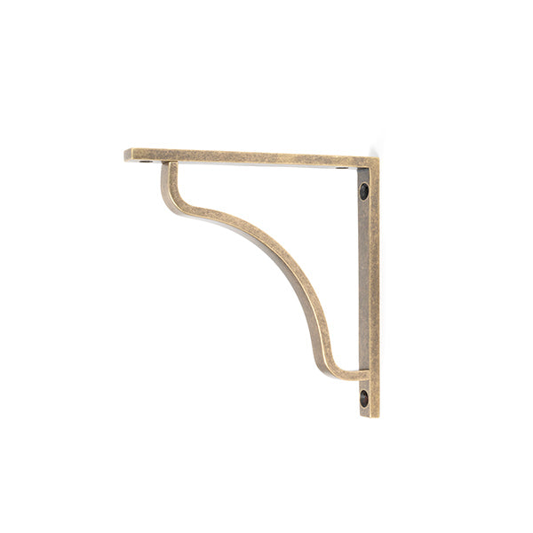 This is an image of From The Anvil - Burnished Brass Abingdon Shelf Bracket (150mm x 150mm) available to order from T.H. Wiggans Ironmongery in Kendal.