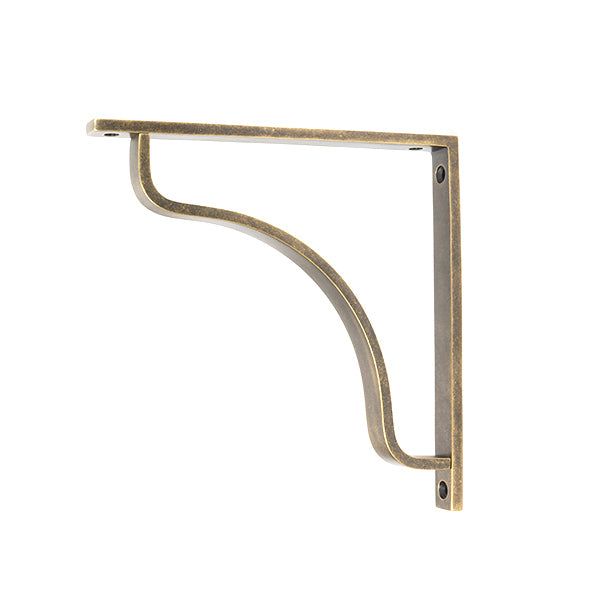 This is an image of From The Anvil - Burnished Brass Abingdon Shelf Bracket (200mm x 200mm) available to order from T.H. Wiggans Ironmongery in Kendal.