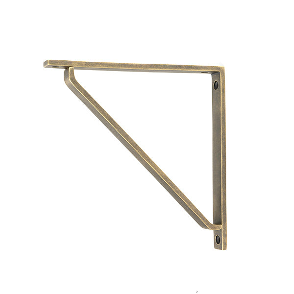 This is an image of From The Anvil - Burnished Brass Barton Shelf Bracket (200mm x 200mm) available to order from T.H. Wiggans Ironmongery in Kendal.