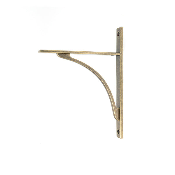 This is an image of From The Anvil - Burnished Brass Apperley Shelf Bracket (260mm x 200mm) available to order from T.H. Wiggans Ironmongery in Kendal.