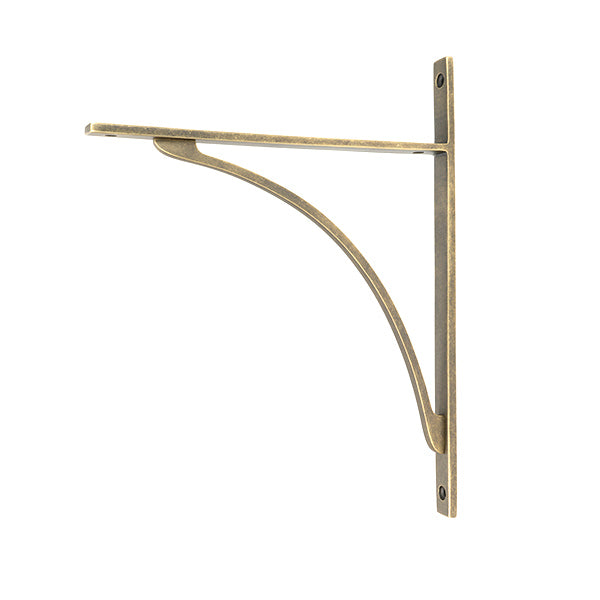 This is an image of From The Anvil - Burnished Brass Apperley Shelf Bracket (314mm x 250mm) available to order from T.H. Wiggans Ironmongery in Kendal.