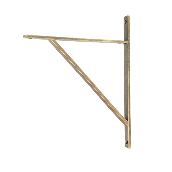 This is an image of From The Anvil - Burnished Brass Chalfont Shelf Bracket (314mm x 250mm) available to order from T.H. Wiggans Ironmongery in Kendal.