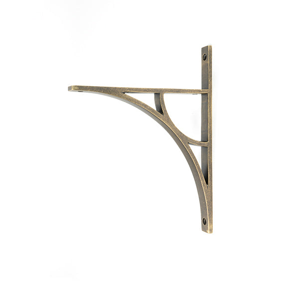 This is an image of From The Anvil - Burnished Brass Tyne Shelf Bracket (260mm x 200mm) available to order from T.H. Wiggans Ironmongery in Kendal.