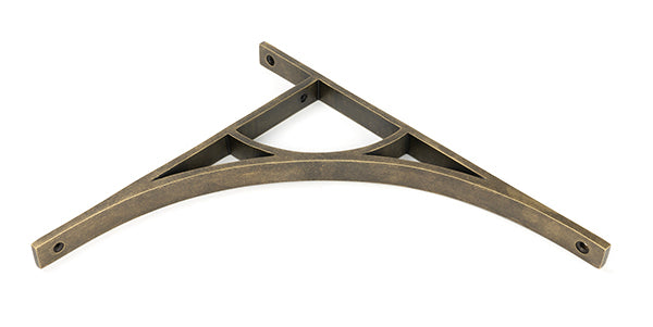 From The Anvil - Burnished Brass Tyne Shelf Bracket (314mm x 250mm)