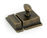 This is an image of From The Anvil - Burnished Brass Cabinet Latch available to order from T.H. Wiggans Ironmongery in Kendal.