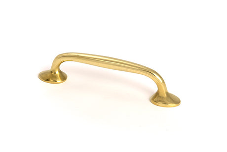 This is an image of From The Anvil - Polished Brass Moore Pull Handle - Small available to order from T.H. Wiggans Ironmongery in Kendal.