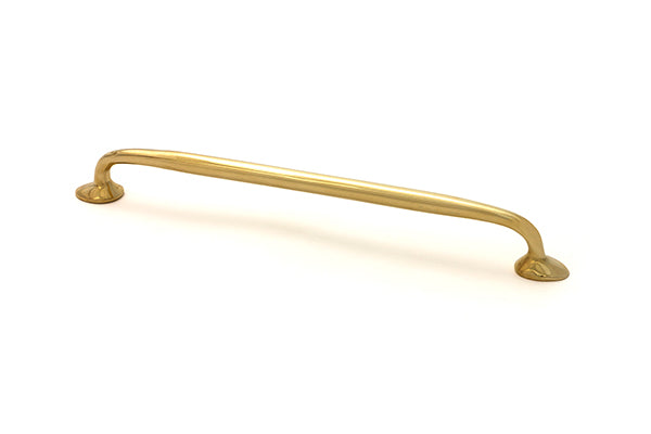 This is an image of From The Anvil - Polished Brass Moore Pull Handle - Large available to order from T.H. Wiggans Ironmongery in Kendal.