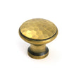 This is an image of From The Anvil - Aged Brass Hammered Cabinet Knob - Medium available to order from T.H. Wiggans Ironmongery in Kendal.