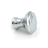 From The Anvil - Polished Chrome Hammered Cabinet Knob - Small