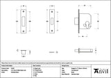 From The Anvil - Polished Brass 2Â½" Euro Profile Dead Lock