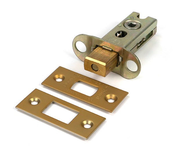 This is an image of From The Anvil - Satin Brass 2Â½" Heavy Duty Tubular Deadbolt available to order from T.H. Wiggans Ironmongery in Kendal.