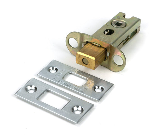 This is an image of From The Anvil - Satin Chrome 2Â½" Heavy Duty Tubular Deadbolt available to order from T.H. Wiggans Ironmongery in Kendal.