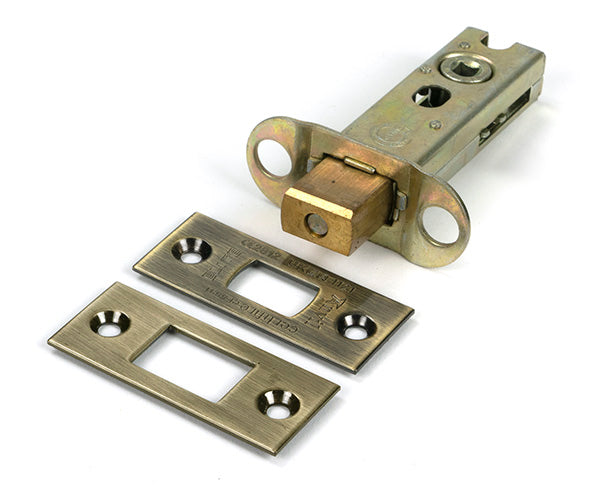 This is an image of From The Anvil - Aged Brass 3" Heavy Duty Tubular Deadbolt available to order from T.H. Wiggans Ironmongery in Kendal.