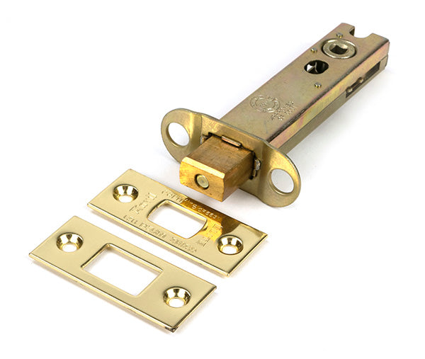 This is an image of From The Anvil - Polished Brass 4" Heavy Duty Tubular Deadbolt available to order from T.H. Wiggans Ironmongery in Kendal.