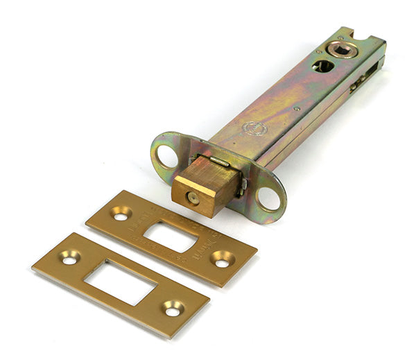 This is an image of From The Anvil - Satin Brass 5" Heavy Duty Tubular Deadbolt available to order from T.H. Wiggans Ironmongery in Kendal.