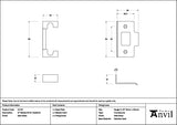 From The Anvil - Satin Brass Â½" Rebate Kit for Deadbolt