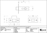 From The Anvil - Pewter 2Â½" Tubular Mortice Latch