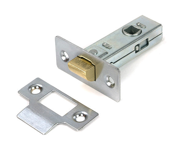 This is an image of From The Anvil - Satin Chrome 2Â½" Tubular Mortice Latch available to order from T.H. Wiggans Ironmongery in Kendal.