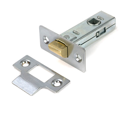 This is an image of From The Anvil - Satin Chrome 2Â½" Tubular Mortice Latch available to order from T.H. Wiggans Ironmongery in Kendal.