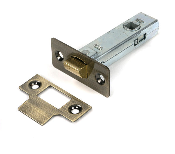 This is an image of From The Anvil - Aged Brass 3" Tubular Mortice Latch available to order from T.H. Wiggans Ironmongery in Kendal.