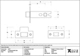 From The Anvil - Satin Chrome 3" Tubular Mortice Latch