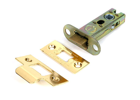 This is an image of From The Anvil - Polished Brass 3" Heavy Duty Latch available to order from T.H. Wiggans Ironmongery in Kendal.