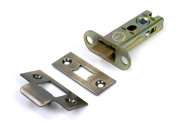 This is an image of From The Anvil - Aged Brass 3" Heavy Duty Latch available to order from T.H. Wiggans Ironmongery in Kendal.