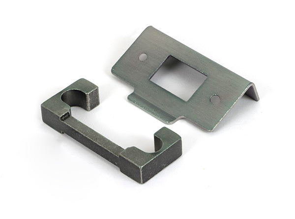 This is an image of From The Anvil - Pewter Â½" Rebate Kit for Heavy Duty Latch available to order from T.H. Wiggans Ironmongery in Kendal.