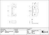 From The Anvil - Polished Chrome Â½" Rebate Kit for Heavy Duty Latch