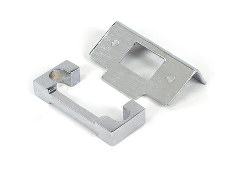 This is an image of From The Anvil - Polished Chrome Â½" Rebate Kit for Heavy Duty Latch available to order from T.H. Wiggans Ironmongery in Kendal.