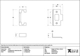 From The Anvil - Polished Bronze Â½" Rebate Kit for Heavy Duty Latch
