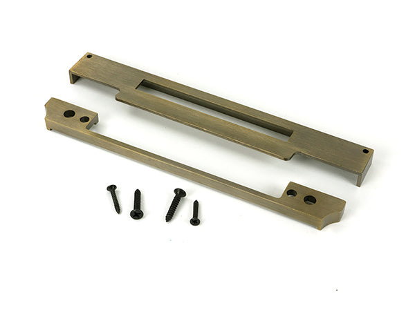 From The Anvil - Aged Brass Â½" Rebate Kit for Euro Din Sash Lock