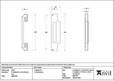 From The Anvil - Aged Brass Â½" Rebate Kit for Euro Din Sash Lock