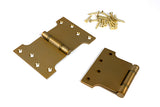 From The Anvil - Satin Brass 4" x 4" x 6" Parliament Hinge (pair) ss