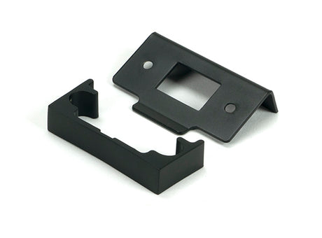 This is an image of From The Anvil - Aged Bronze Â½" Rebate Kit for Tubular Mortice Latch available to order from T.H. Wiggans Ironmongery in Kendal.