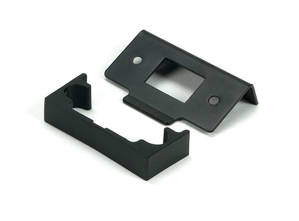 This is an image of From The Anvil - Aged Bronze Â½" Rebate Kit for Tubular Mortice Latch available to order from T.H. Wiggans Ironmongery in Kendal.