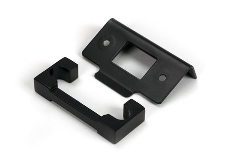 This is an image of From The Anvil - Black Â½" Rebate Kit for Heavy Duty Latch available to order from T.H. Wiggans Ironmongery in Kendal.