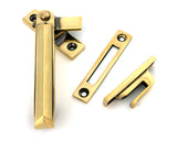 This is an image of From The Anvil - Aged Brass Locking Art Deco Fastener - LH available to order from T.H. Wiggans Ironmongery in Kendal.