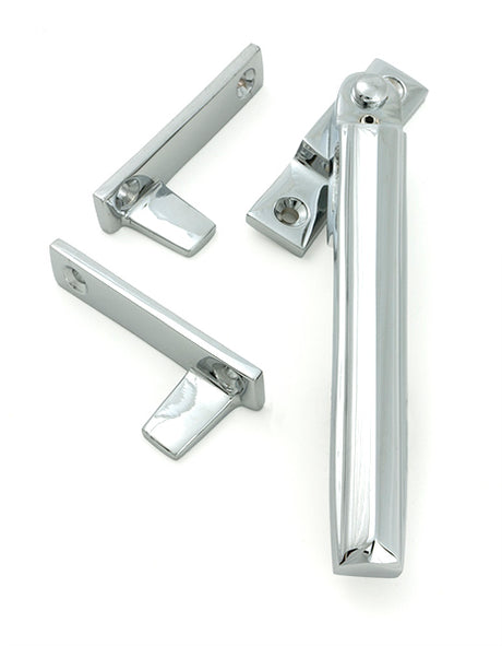 This is an image of From The Anvil - Polished Chrome Night-Vent Locking Art Deco Fastener available to order from T.H. Wiggans Ironmongery in Kendal.