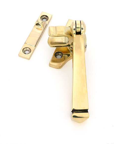 This is an image of From The Anvil - Polished Brass Night-Vent Locking Avon Fastener (Steel Window) available to order from T.H. Wiggans Ironmongery in Kendal.