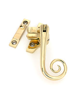 This is an image of From The Anvil - Polished Brass Night-Vent Locking Monkeytail Fastener (Steel Window) available to order from T.H. Wiggans Ironmongery in Kendal.