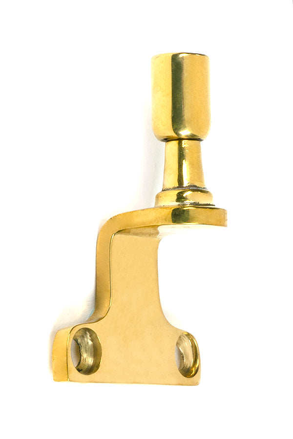 This is an image of From The Anvil - Polished Brass Locking Stay Pin (Steel Window) available to order from T.H. Wiggans Ironmongery in Kendal.